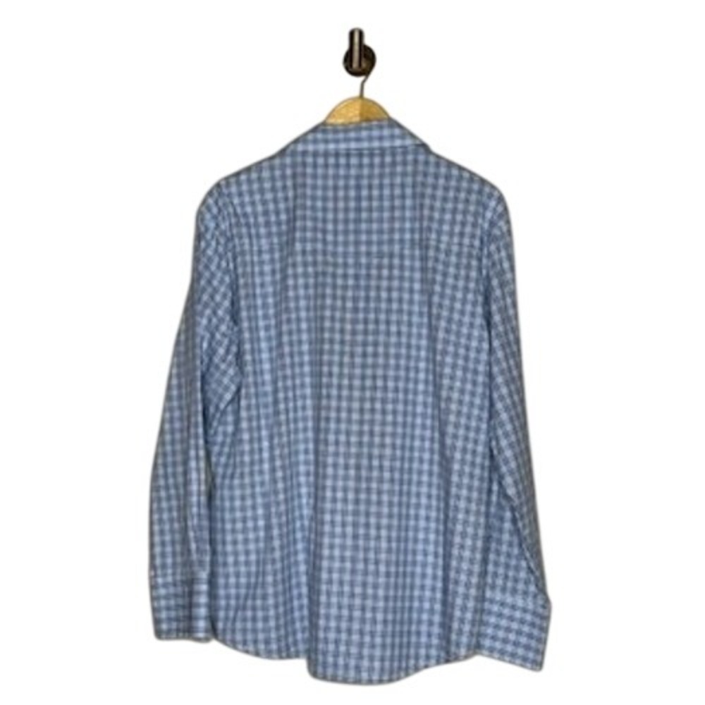 Wrangler Blue Plaid Western Shirt Mens Large Pearl Snap Long Sleeve - Picture 4 of 4